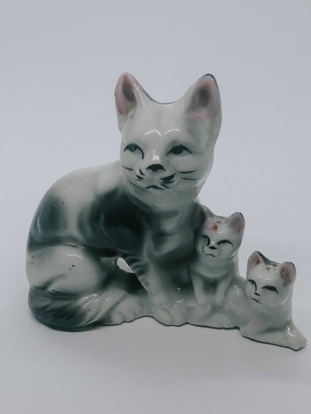 Vintage Japanese Cat Figurine. Good Luck Totem. Vintage Etsy