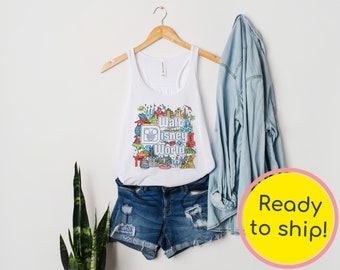 LISTO PARA ENVIAR - Walt Disney World Tank Top - Retro Disney Tank - Trendy Disney - Disney Vacation Matching Disney Shirt - Disney Family Trip