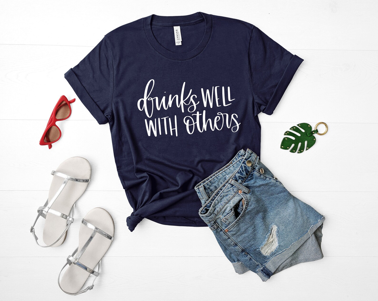 Drinks Well With Others Shirt Funny Drinking Shirt Summer - Etsy