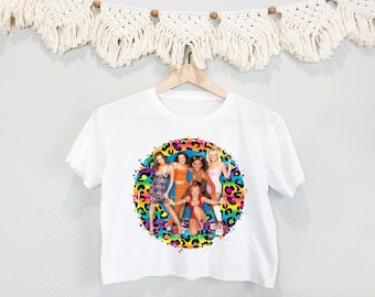 Camiseta Spice Girls - Camiseta con estilo de los 90 - Sudadera corta con capucha - Nostalgia vintage - Banda pop juvenil - Dale sabor a tu vida