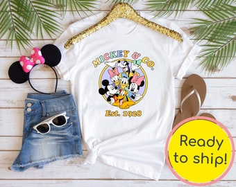LISTO PARA ENVIAR - Mickey and Co Shirt - Retro Disney Shirt - Mickey and Friends Shirt - Trendy Disney Shirt - Disneyland shirt - Cute Disney