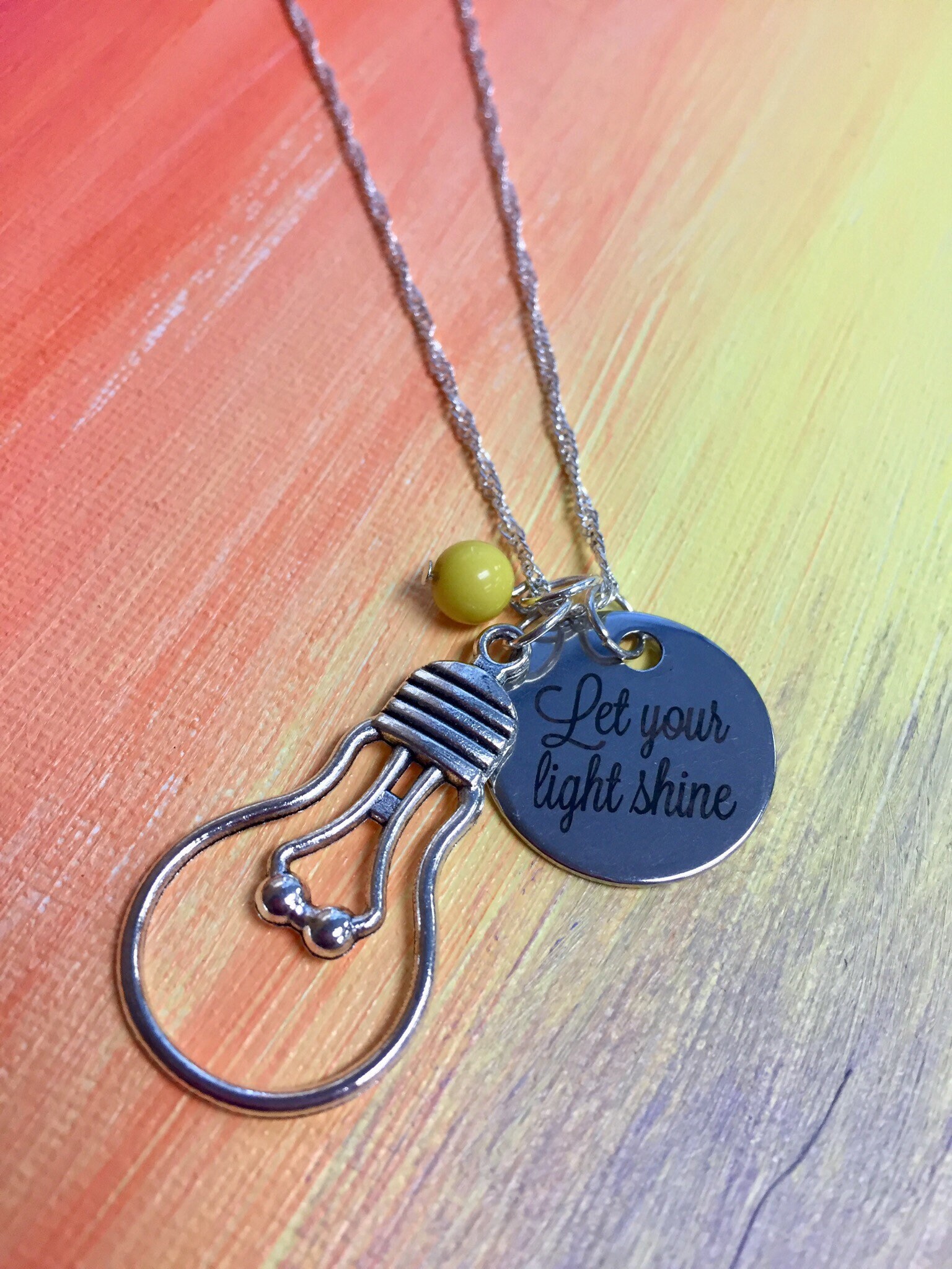 Let Your Light Shine Necklace Etsy
