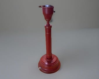 Red Table Lamp Base - Unbranded Classic Pedestal Design