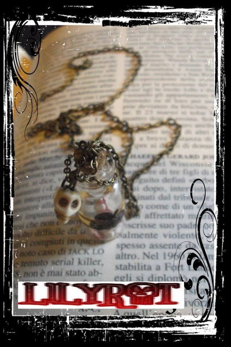 Bottle cork necklace 2 style halloween poison pumpkins blood fangs charms