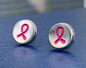 Breast Cancer Awareness Stud Earrings