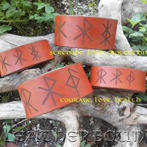 Leather Wristbands with engraved Norse Dragon image. Two sizes to choose from.