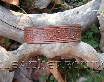 Celtic Knot Tooled Leather Wristbands.