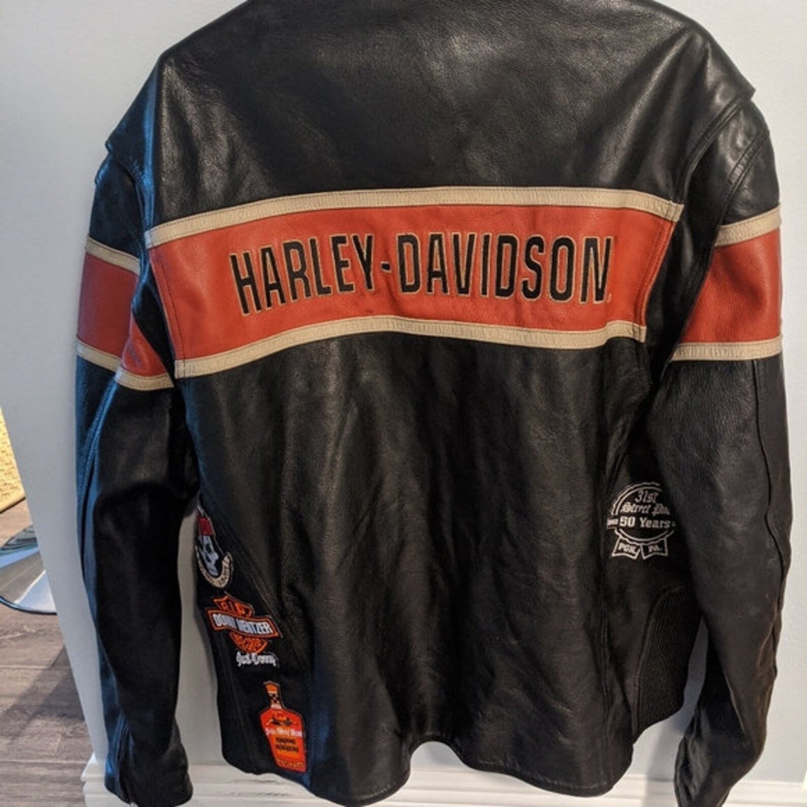 Vintage Harley-Davidson Victory Lane leather jacket XXL | Etsy