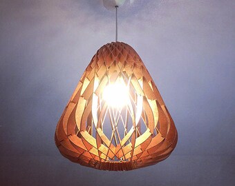 Lasercut Wooden Lampshade - The Waffle No.1