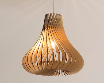 Twisted Lasercut Wooden Lampshade No.4 - Hershey's Kisses