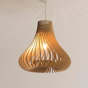 Twisted Lasercut Wooden Lampshade No.4 - Hershey's Kisses