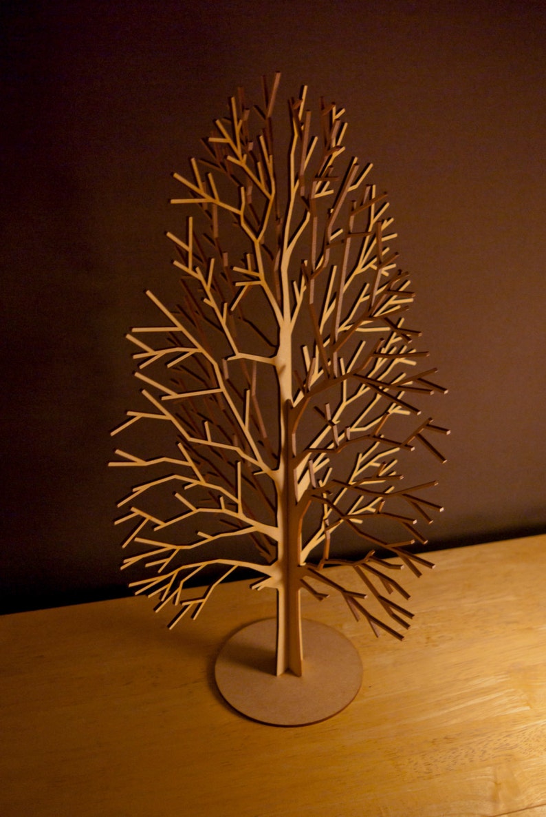 Lasercut Wooden Tabletop Tree 3 Etsy