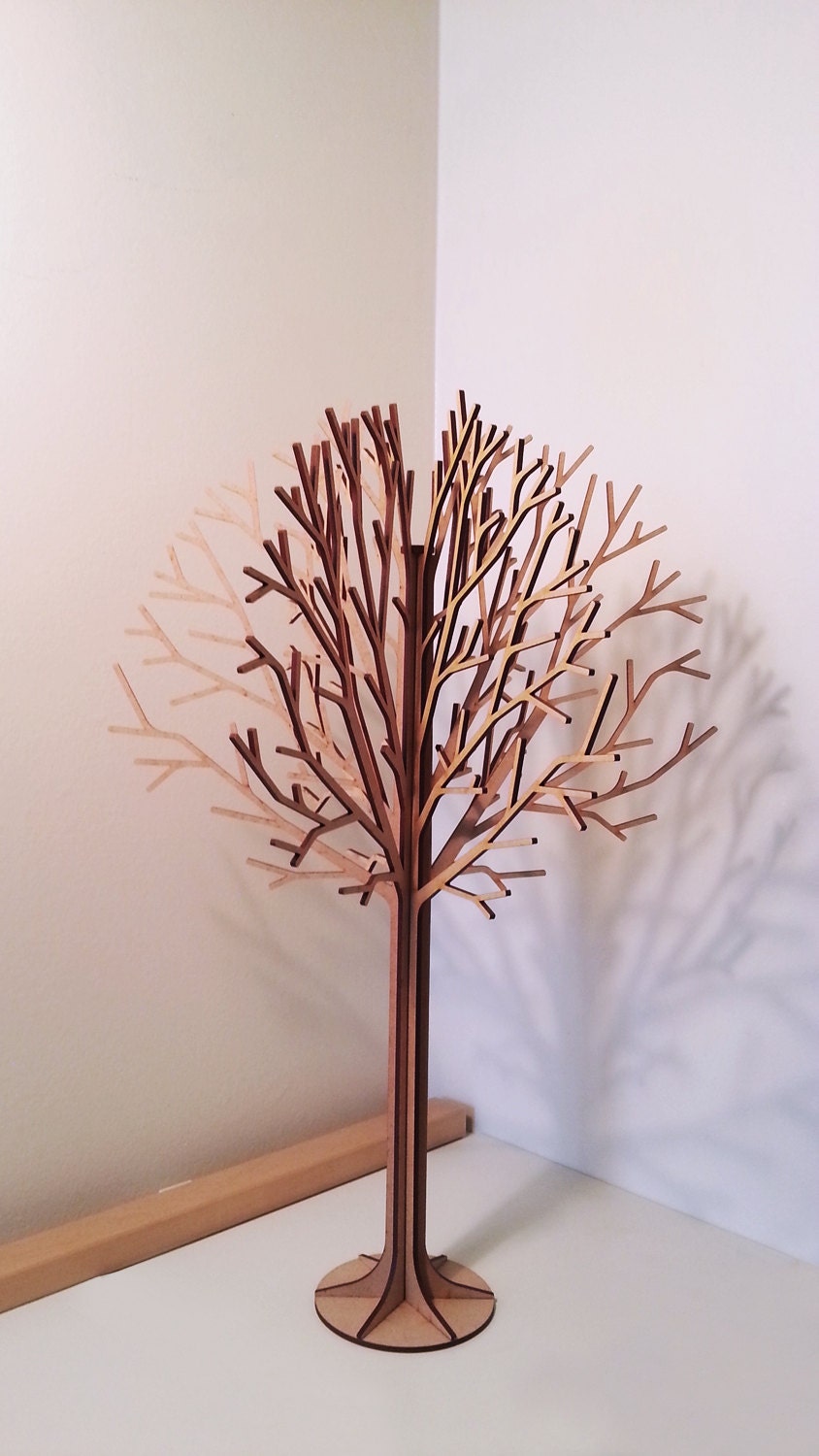 Lasercut Wooden Tabletop Tree 2 Etsy
