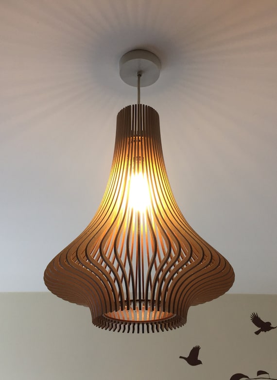 Porcelain inspired Laser Cut Wooden Lampshade No.3 Etsy Australia