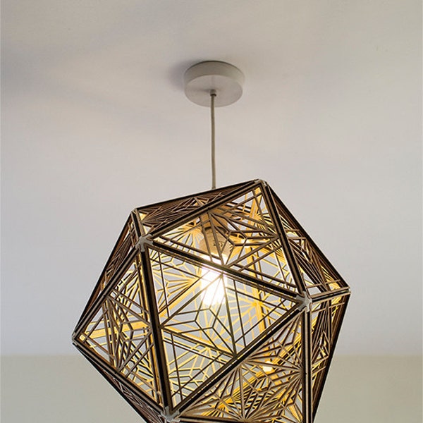 Kumiko icosahedron lampshade 001