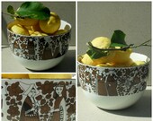 Finel Arabia Bowl, Mid Century Modern Enamel Bowl, 1960s Kaj Franck Vintage Enamelware, Finland Scandinavia, Medieval Troubador Ritari
