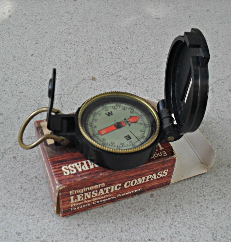 Engineers lensatic compass Japan 1970s80s vintage scouts Etsy