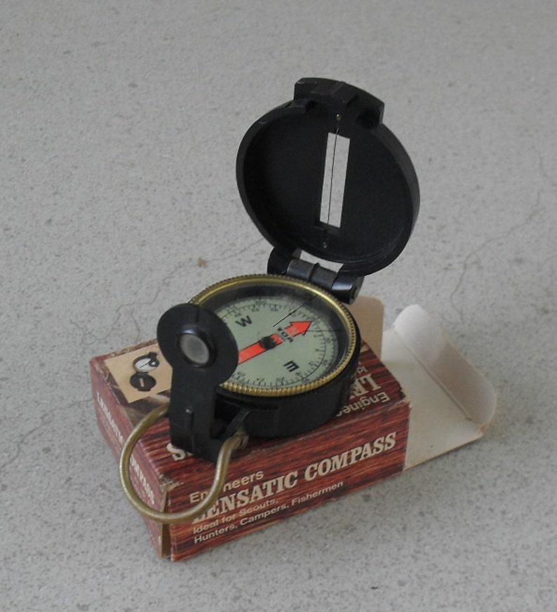Engineers lensatic compass Japan 1970s80s vintage scouts Etsy
