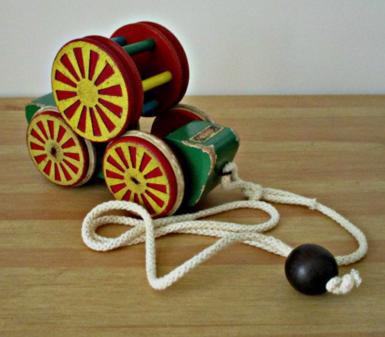 vintage wooden pull toys