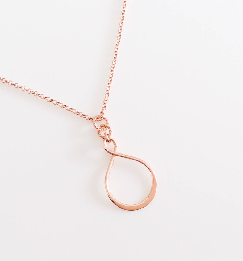 rose gold hoop necklace