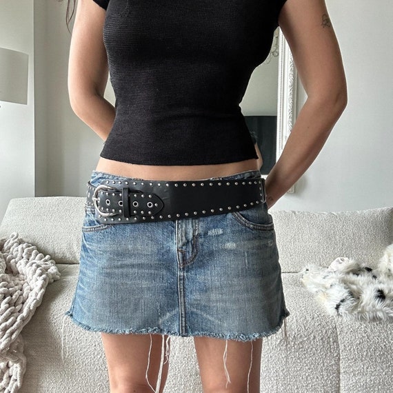 Y2K Studded Leather Belt Black Faux Leather Belt Womens Unisex Grunge - Etsy UK Y2K Studded Leather Belt Black Faux Leather Belt Womens Unisex Grunge - Etsy UK