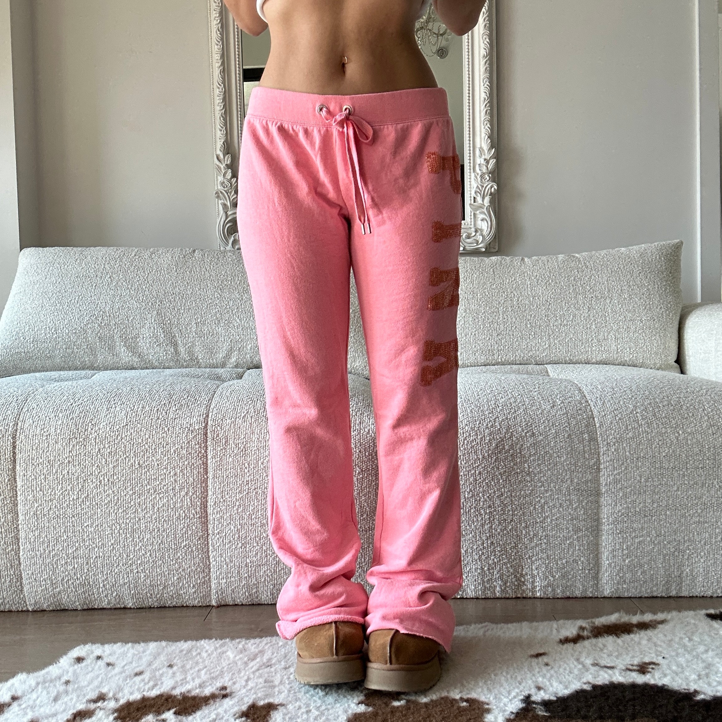 PINK Victoria's Secret, Pants & Jumpsuits, Victorias Secret Pink Fold Over  Yoga Split Hem Flared Leggings Tan Caramel Nwt