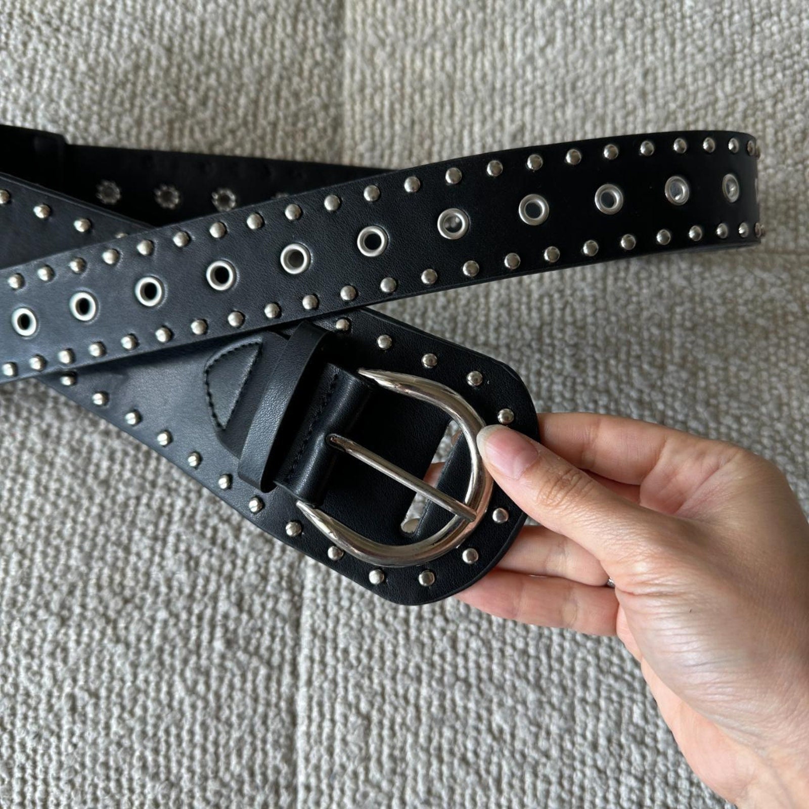 Y2K Studded Leather Belt Black Faux Leather Belt Womens Unisex Grunge - Etsy UK Y2K Studded Leather Belt Black Faux Leather Belt Womens Unisex Grunge - Etsy UK