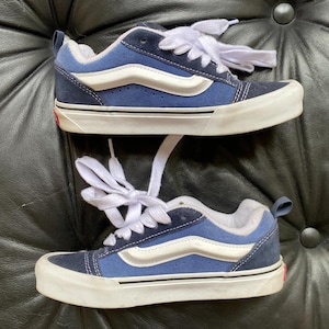 Vans knu school white and navy sneakers