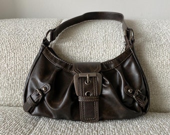 Rare Y2K Coach Signature Soho Small Leather Flap Buckle Bag
