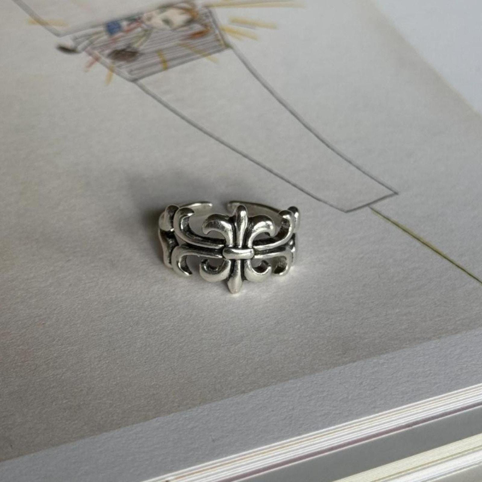 Chrome Heart Ring Silver - Etsy Chrome Heart Ring Silver - Etsy