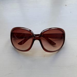 Übergroße Braun Verlaufs Sonnenbrille Retro Schmetterling Rahmen Schildpatt Look Y2K 2000s Minimal Chic Statement Shades