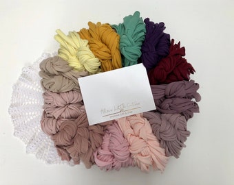 Diadema DIY para bebé, base de jersey para atar - Accesorios elásticos para fotografía de recién nacidos, suministros para diademas