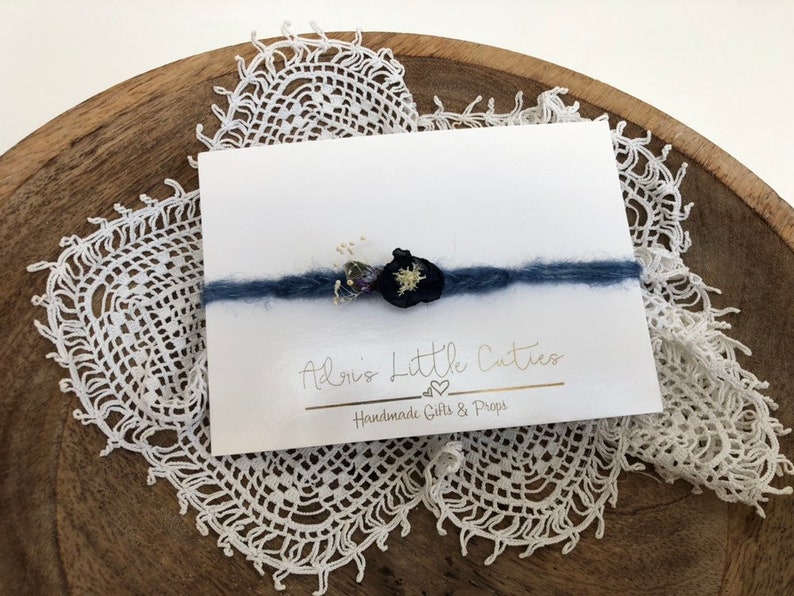 Photo Props Baby Girl props Baby Props Blue Baby Flower Headband,Newborn Headbands Tiebacks Royal Blue Baby Headband READY TO SHIP