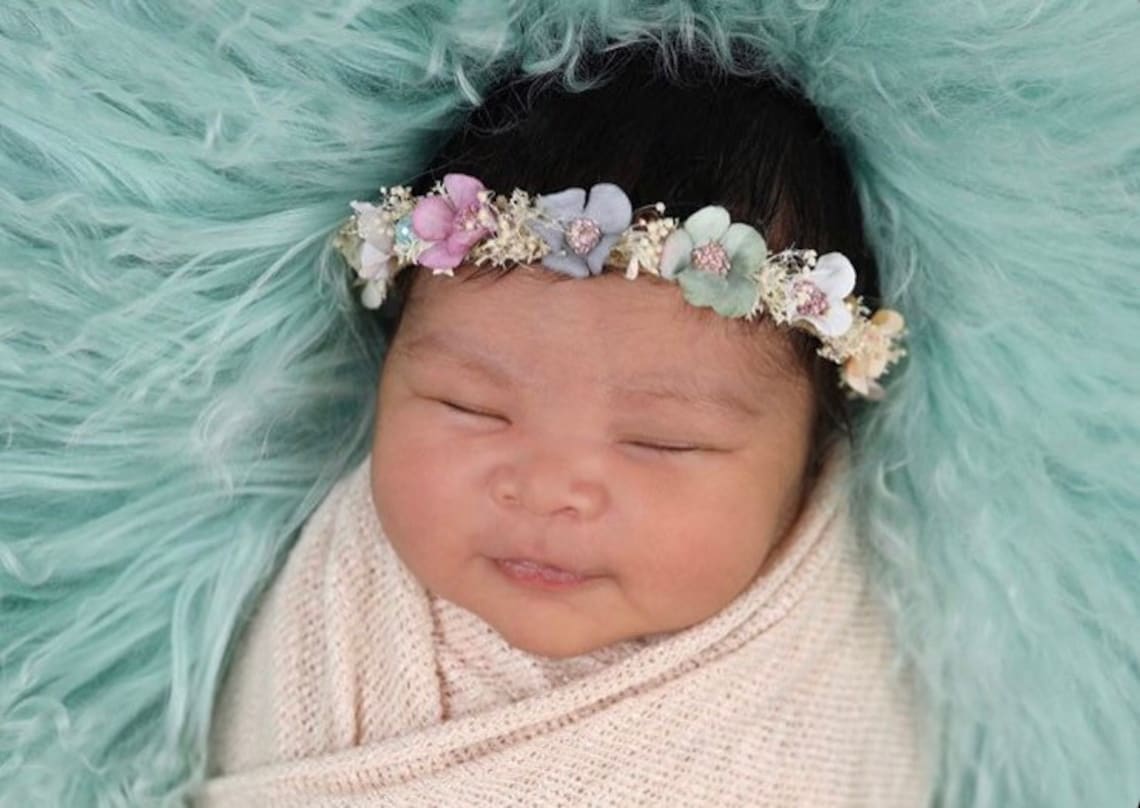 Flower Crown Baby Flower Girl Crown Baby Flower Crown Etsy