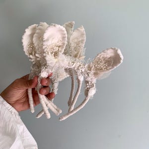 Handmade Bunny Rabbit Headband Headpiece Lace Ruffle Ears Bead White Amazon.com: LittleLuluda Easter Party Hair Accessory  main image 2