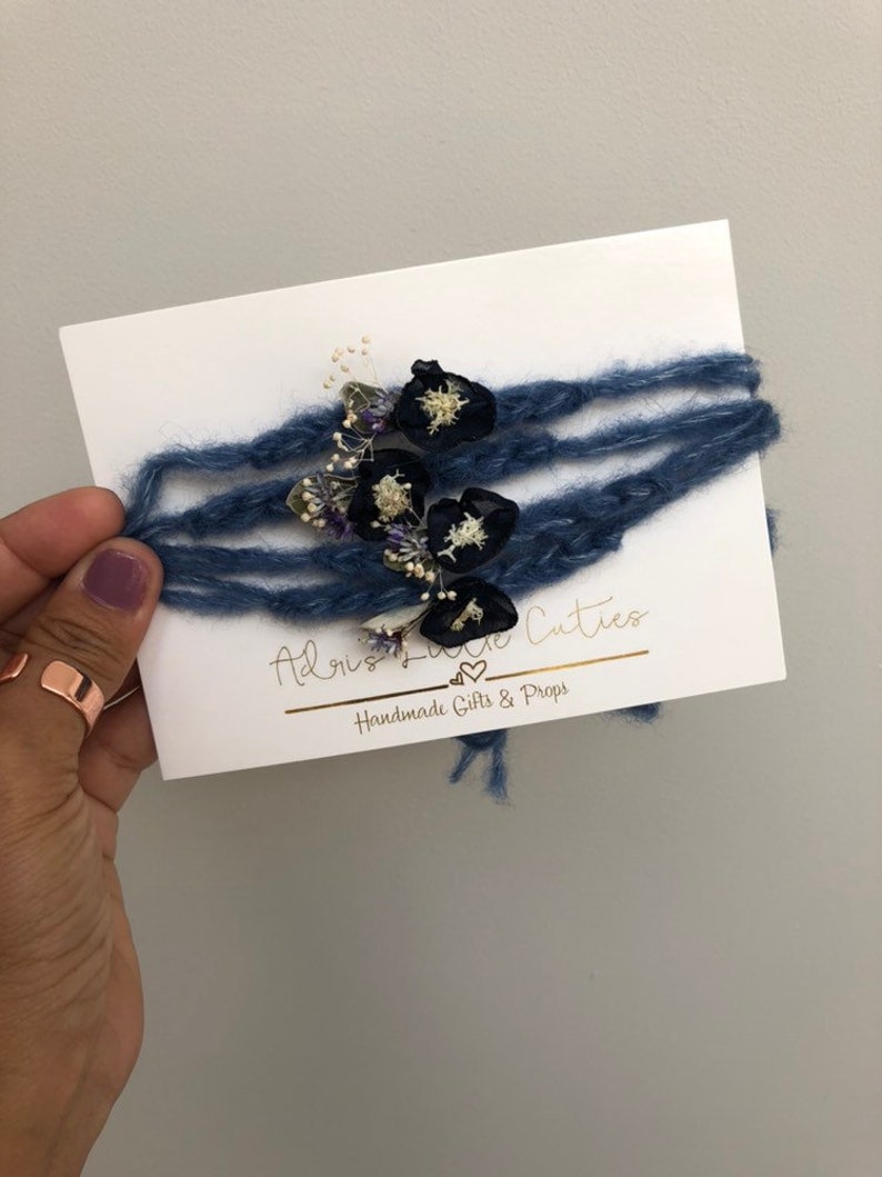Photo Props Baby Girl props Baby Props Blue Baby Flower Headband,Newborn Headbands Tiebacks Royal Blue Baby Headband READY TO SHIP
