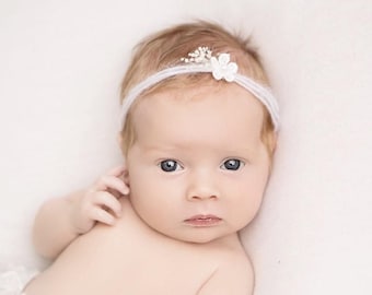 Neugeborenen Stirnband,Kleinkind Stirnband,Baby Mädchen Foto Prop, Neugeborenen Requisiten, Taufe, Baby Requisiten