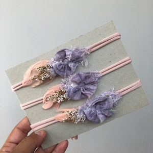 Newborn Photo Prop Baby Thin Bow Headband, Small Newborn Headband and Bows, Newborn Photography  Newborn Bow Headband, New Baby Gift