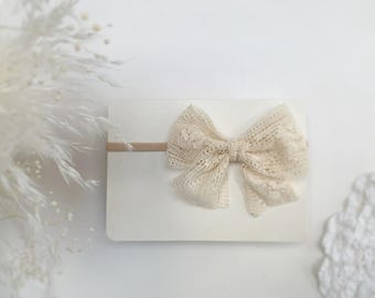 Simple Newborn Headband with Bow - Must Have Photo Prop for Baby Girls - Charming Bow Newborn Headband Perfect Baby Girl Prop