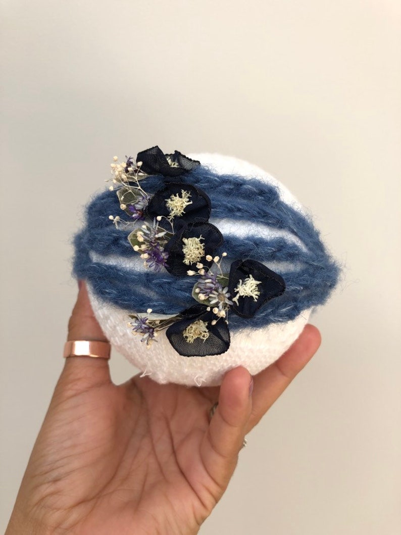 Photo Props Baby Girl props Baby Props Blue Baby Flower Headband,Newborn Headbands Tiebacks Royal Blue Baby Headband READY TO SHIP