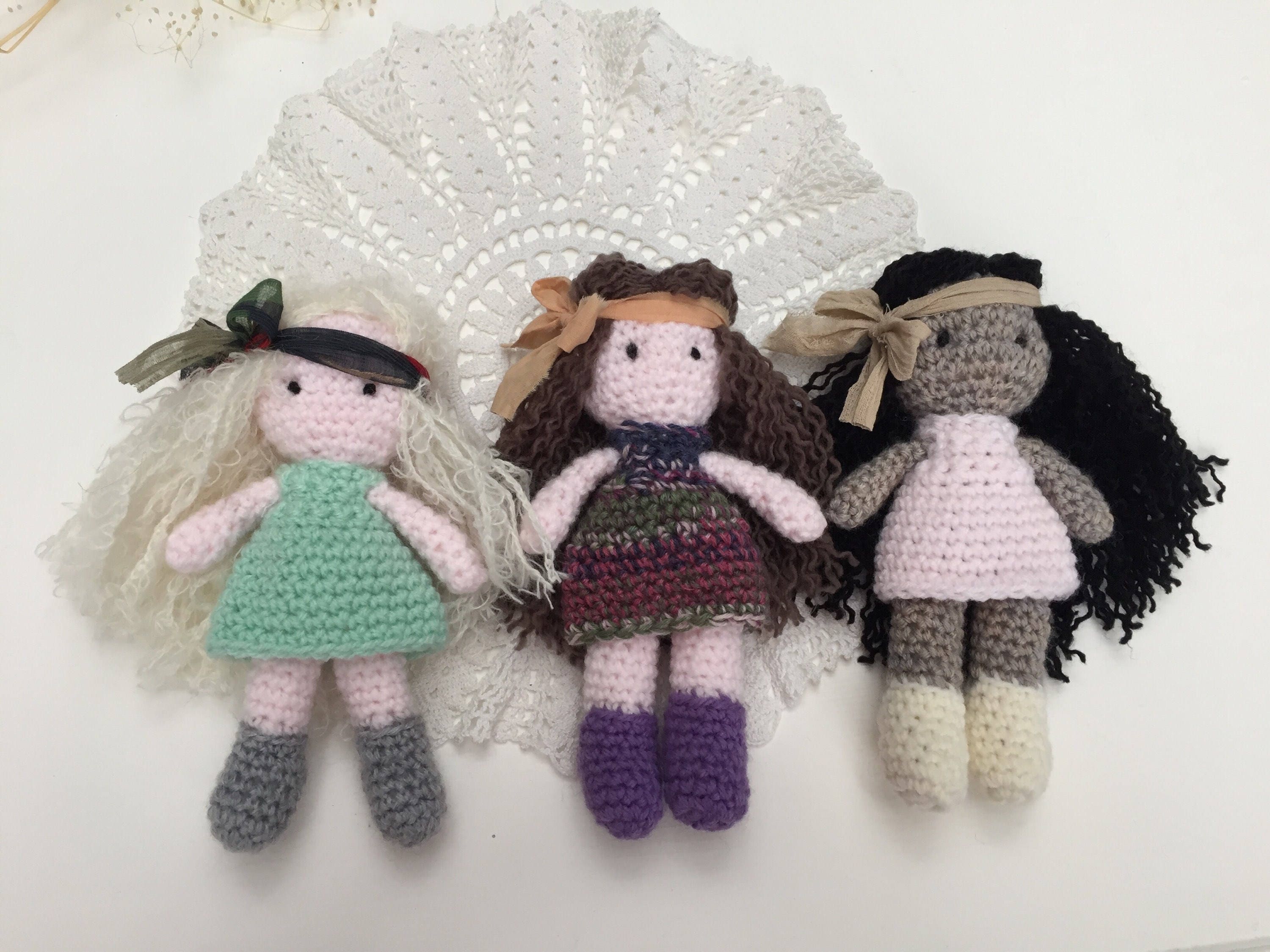 small knitted dolls