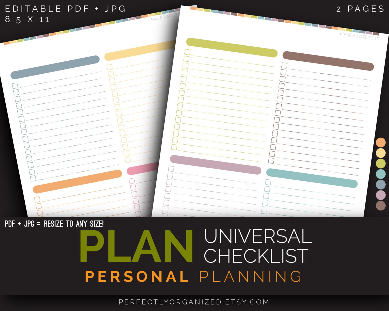 Universal Checklist Daily Planner Cleaning List To Do List Etsy