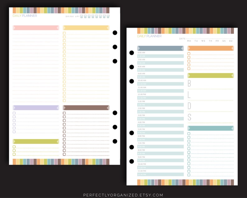 A5 Filofax Daily Planner Binder Organizer Calendar Schedule To Etsy