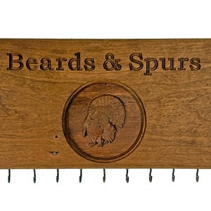 Turkey Beard and Spur Display W/ Many Options & Wood Typs ...