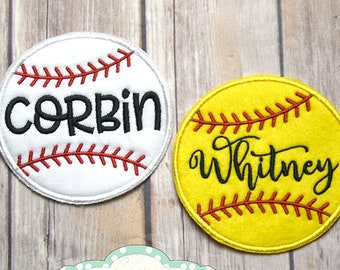 Personalized Baseball Iron on Patch Baseball Patch