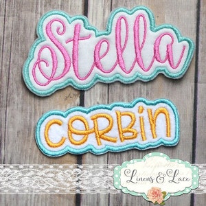 Personalized Iron on Name Patch- Custom Colors