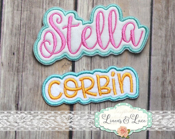 Personalized Iron on Name Patch Custom Colors Etsy