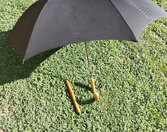 Vintage Umbrella Crook Handle Walking Cane