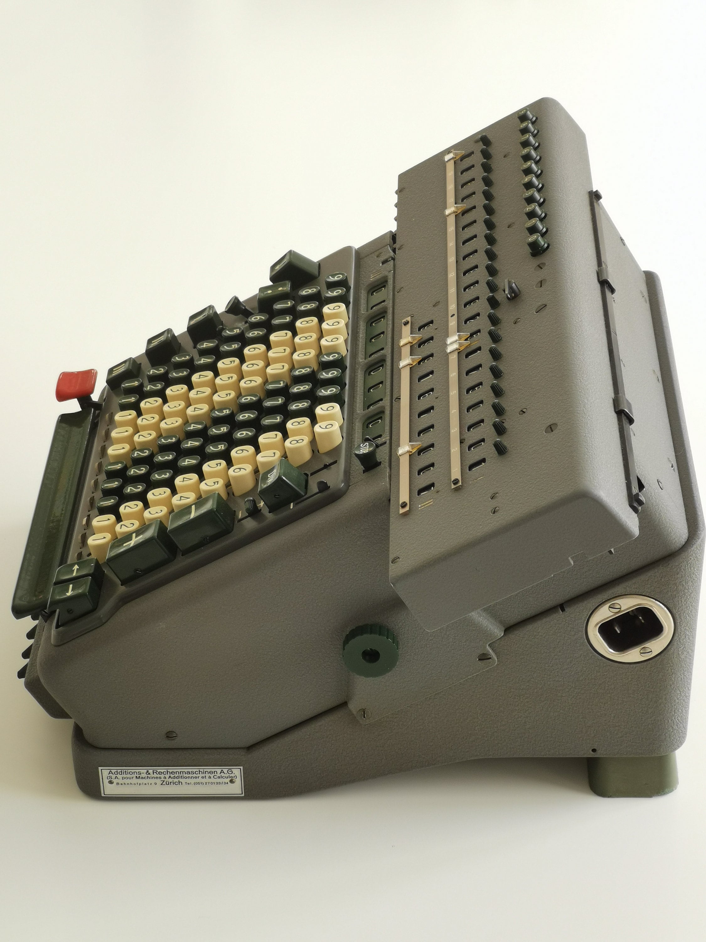 Vintage Calculator Madas 20BZS Portable Calculating Machine Made by H. W.  Egli in Switzerland c. 1950 