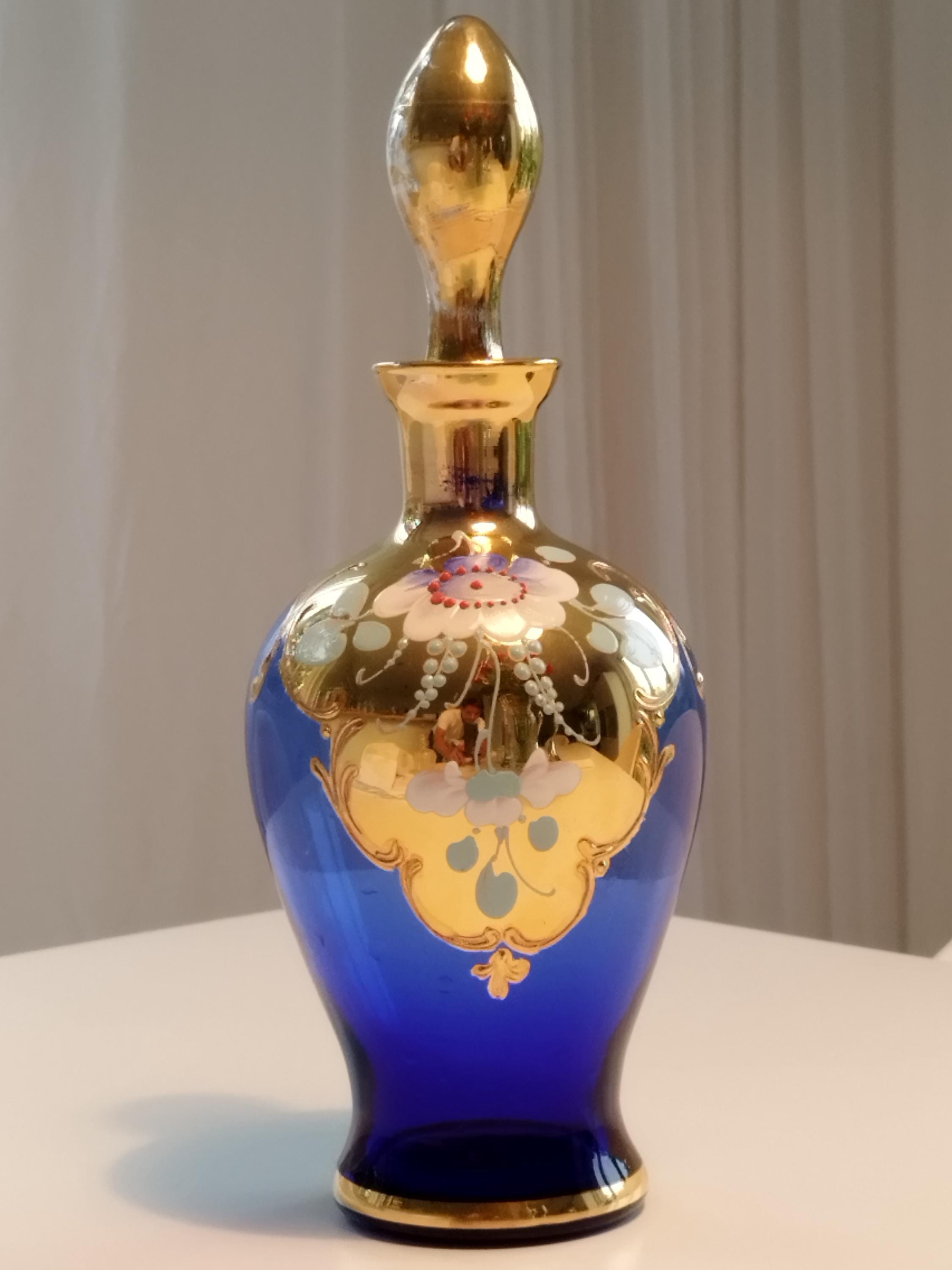 MURANO ムラノ ブルー リボン レース デカンタ デキャンタ MURANO
